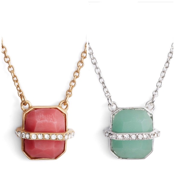 Vince Camuto Trapped Semiprecious Stone Necklace - Picture 2 of 8